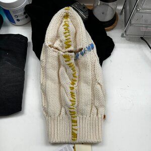 MARNI Contrast-Stitched Knit Balaclava in CREAM MSRP $550